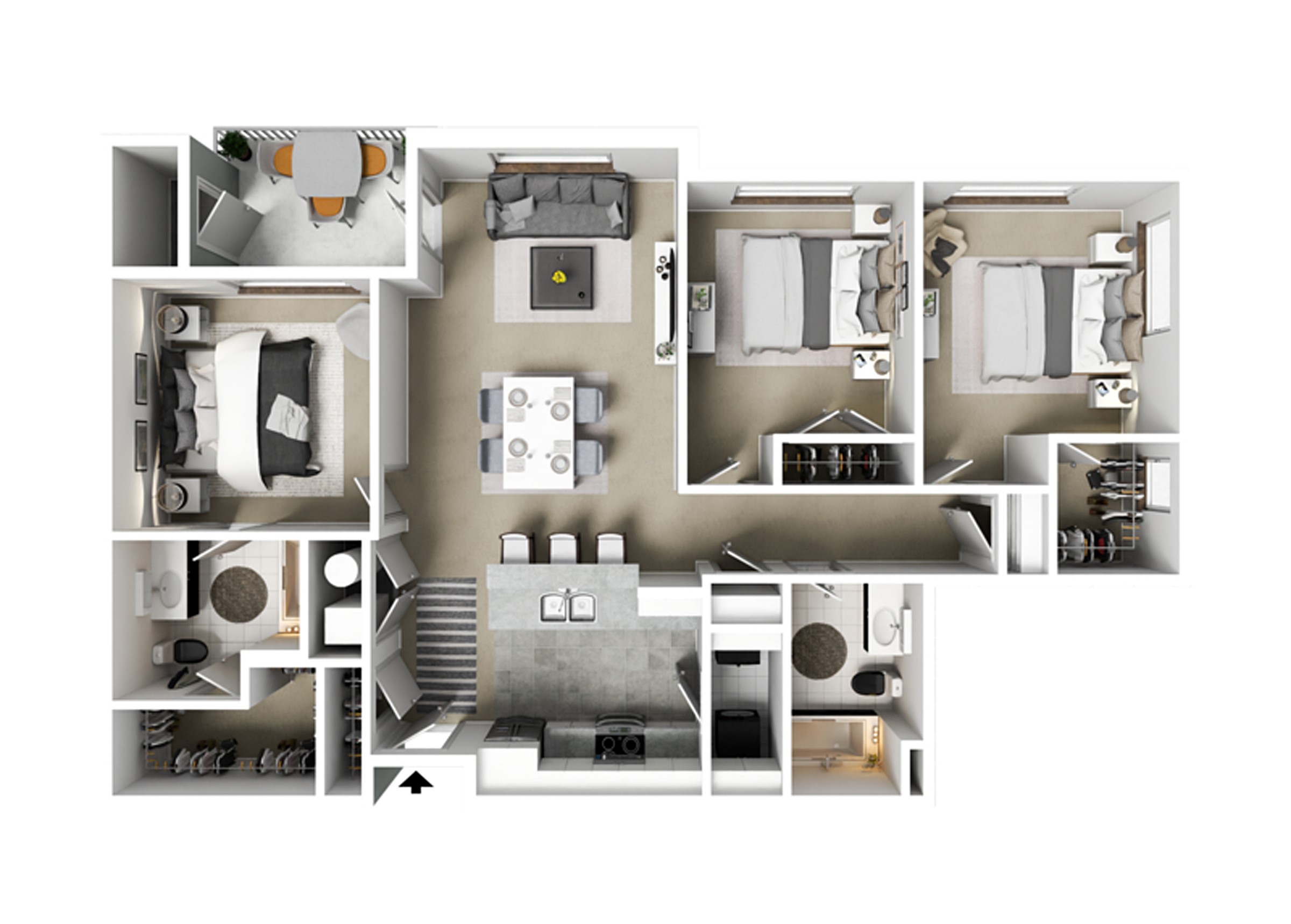 3 Bedroom Floor Plan